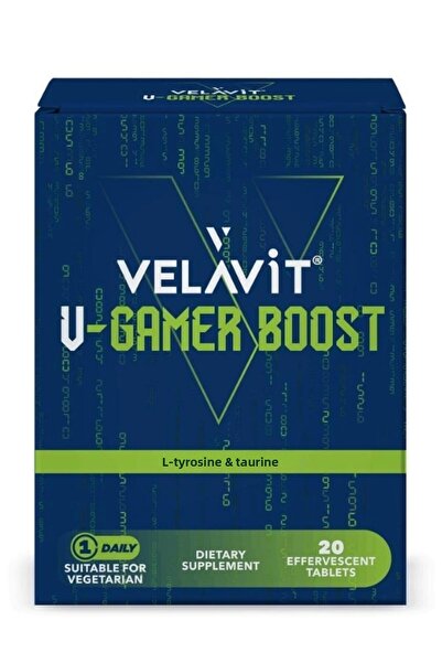 Velavit V-Gamer Boost Food Supplement with L-Tyrosine, Taurine and Ginseng