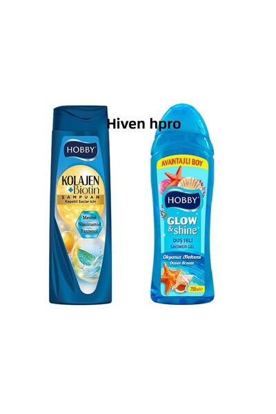 Hobby شامبو البيوتين والكولاجين الخاص بالشعر المتقشر وسلسلة جل الاستحمام جلو ...