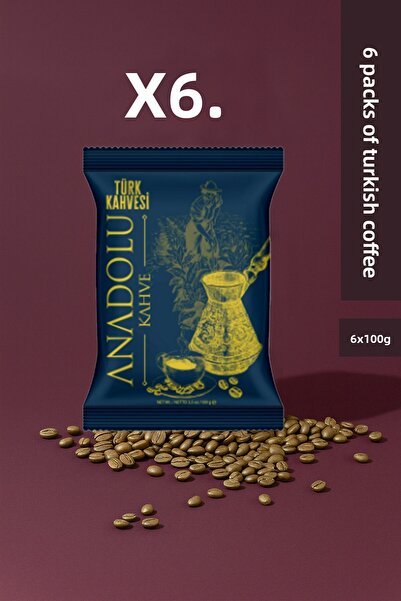 Anadolu Kahve قهوة تركية متوسطة التحميص 6 عبوات