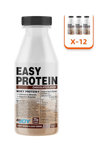 Bigjoy Sports بروتين إيزي ويهي بنكهة الشوكولاتة عبوة من 12 قطعة - (أضف الماء ...