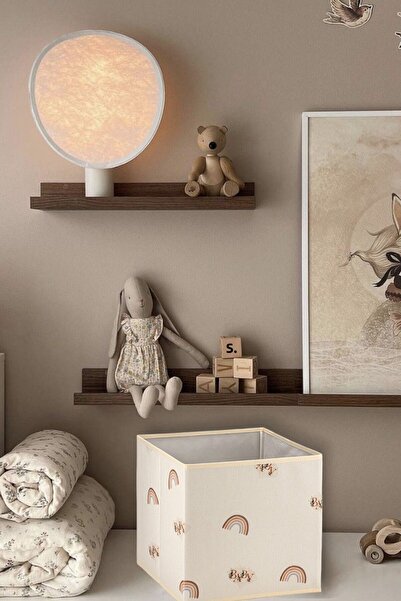 HomyJRs Baby Rainbow Printed Lidless Multi-Purpose Toy Organizer Storage Box in Cabinet 30X30X30