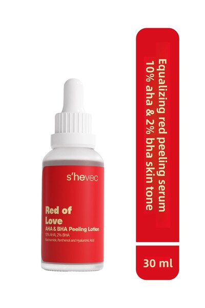 s'hevec 10% Aha & 2% Bha Renewing and Skin Tone Equalizing Vegan 30 ml Peelin...