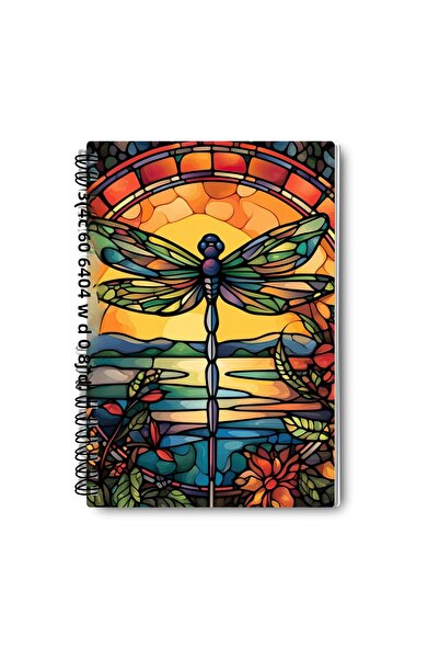 qoeuyl boutique مجموعة دفاتر ملاحظات ملونة بتصميم طيور اليعسوب، سلك حلزوني، مقاس A5، مخططة، مكونة من 4 قطع، تذكارية، للذكريات، للمدرسة