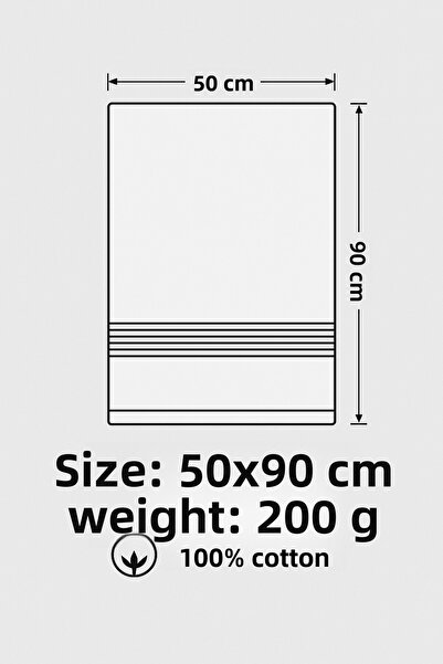 SHAL HOME 100% Cotton 50*90cm Hand & Face Towel Set