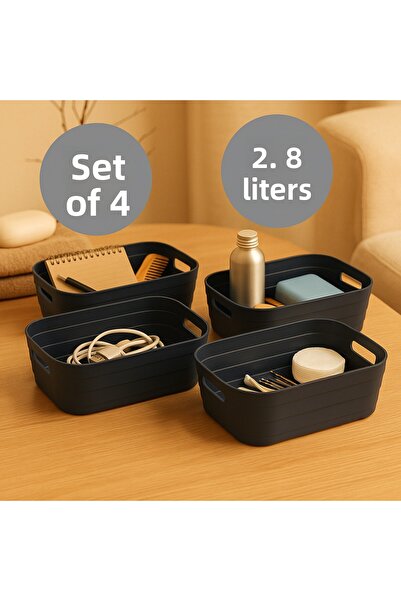 Nesto Home Set de 4 SoftBox Coș multifuncțional fără capac 4X2,8 litri