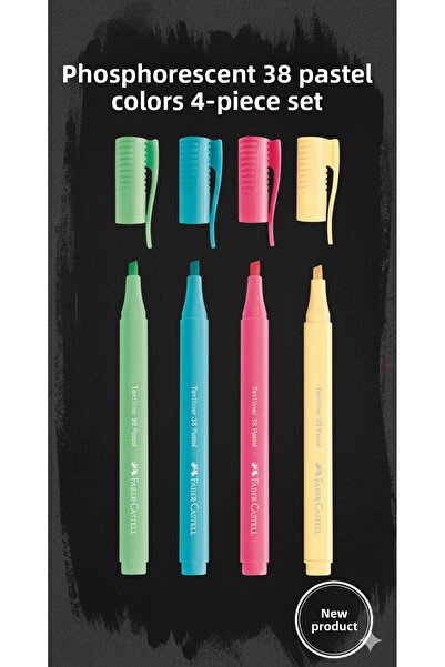 Faber Castell Pastel 38 Highlighter Pen Set of 4 Pastel Colors