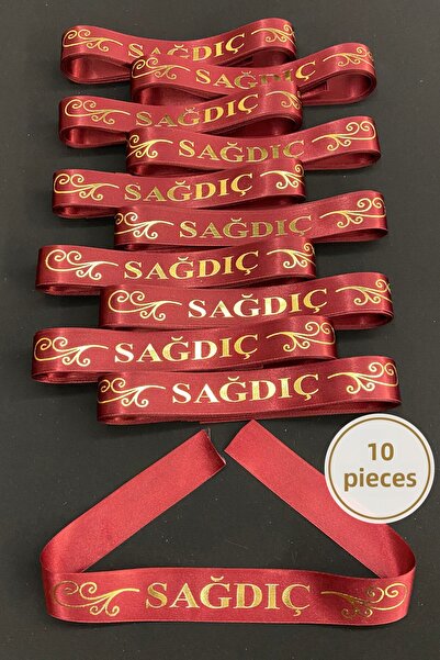 ZEYMERADE شريط أساور للعروس باللون العنابي، 10 قطع من أساور الأكمام، شريط للي...