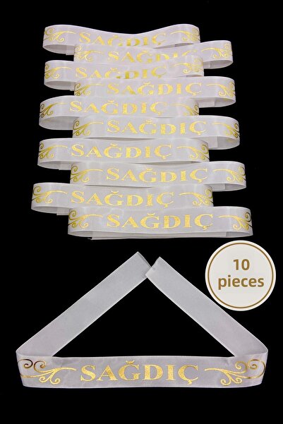 ZEYMERADE Λευκή κορδέλα για τα μανίκια, 10 τεμάχια μανίκια για τα μανίκια, γάμος με χέννα, νύφη, παράνυμφος, αποσύνδεση