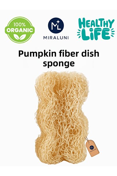 miraluni 100% Natural Pumpkin Fiber Dish Sponge |   Organic and Eco-Friendly ...