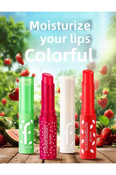 Flormar Stick Colored Lip Moisturizer with Shea and Cocoa Butter - Lip Balm -005 WATERMELON-8690604555406