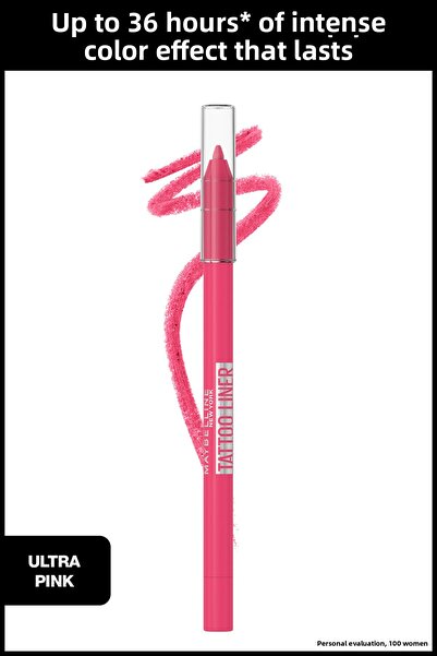 Maybelline New York قلم تحديد العيون جل تاتو لاينر - وردي فائق - وردي