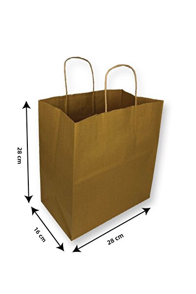 Home 100 Pieces 28X16X28 Cardboard Bags with Twist Tie Handles Medium Size