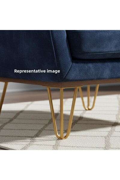 Badem10 Seagull 12 cm Set of 4 Gold Golden Metal Furniture Leg Triangle Modern Design Armchair Coffee Table Desk Tv Unit