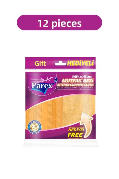 Parex Microfiber Kitchen Cloth (Microfiber Cleaning Cloth Gift) Pack of Twelve