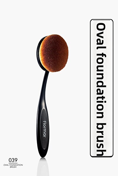Flormar Horizontal Curved Foundation Brush - Oval Foundation Brush - 039 -8690604598496