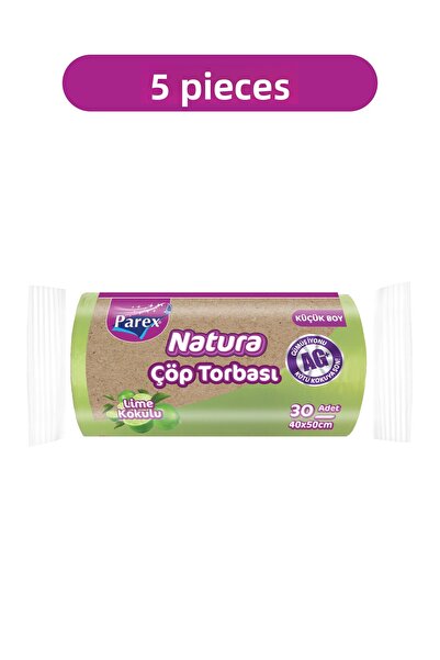 Parex Natura Garbage Bag Small Size 30 Pieces 40 X 50 cm Pack of Five