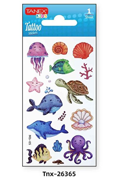 Tanex وشم حيوانات البحر 7x12 ملم TNX-26365