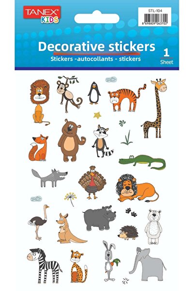 Tanex ملصق حيوانات السفاري المطلي STL-104
