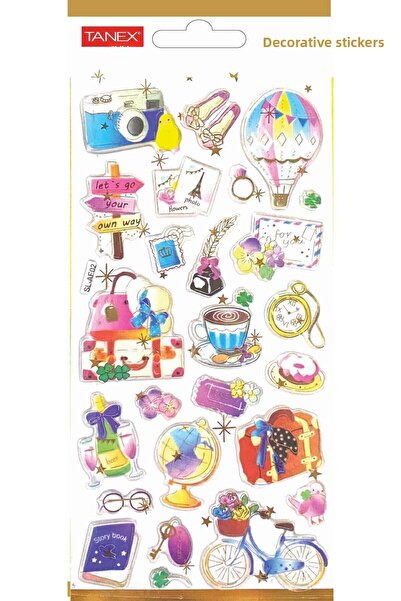 Tanex ملصق زخرفي - 20 ملصق منتفخ TNX-5019