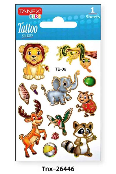 Tanex ملصق سفاري ميني تاتو مقاس 7.5×10.5 ملم TNX-26446