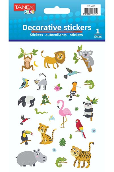 Tanex ملصق حيوانات السفاري المطلي STL-105