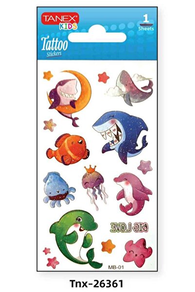 Tanex وشم حيوانات البحر 7x12 ملم TNX-26361