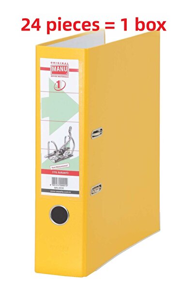 MANU Office Folder Wide Mn-2030 Yellow 24-Pack Box