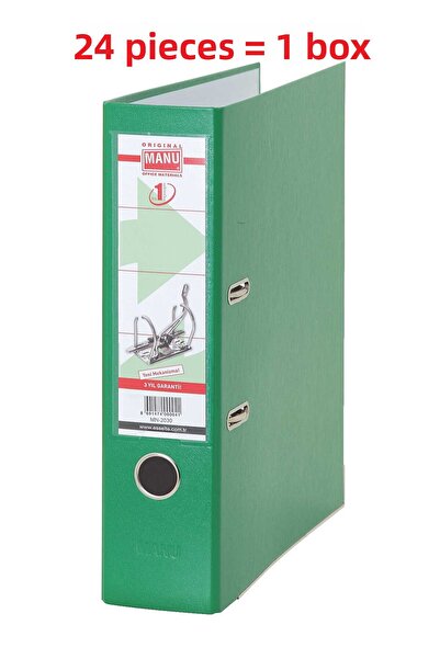 MANU Office Folder Wide Mn-2030 Green 24-Pack Box