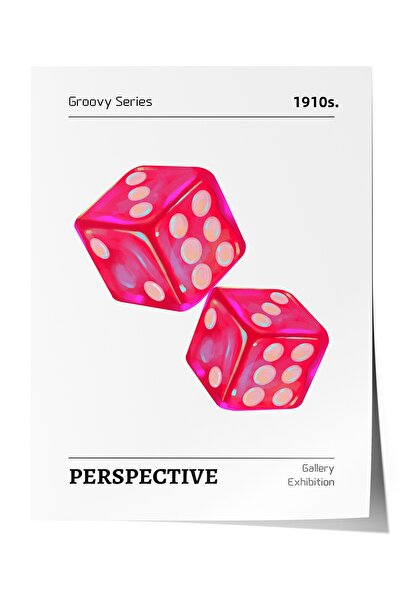 Zestia Αφίσα χωρίς πλαίσιο, Ζάρια με προοπτική προβολής - Ελάχιστα Γεωμετρικά...