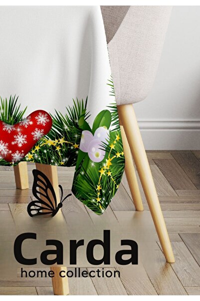 Cardea Home Collection Față de masă cu model de stele de Crăciun Fericit