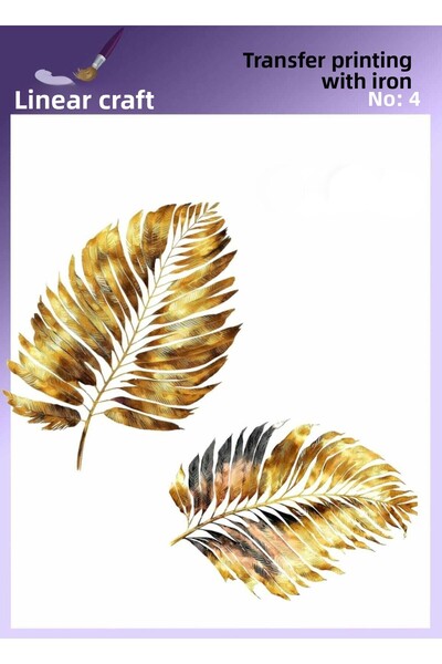 LİNEART Leaf Pattern N: 4 Fabric Transfer Paper 20*20