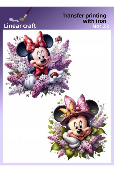 LİNEART Cartoon Character Pattern N: 23 Fabric Transfer Paper 20*20