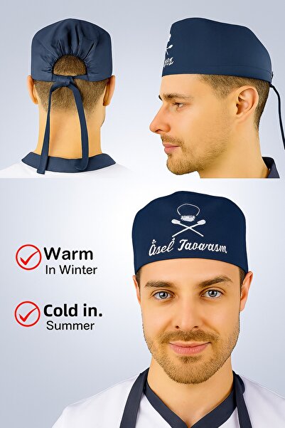 Mutfakta Moda Professional Chef Hat / Anthracite Cook Chef Hat / Special Design Hat