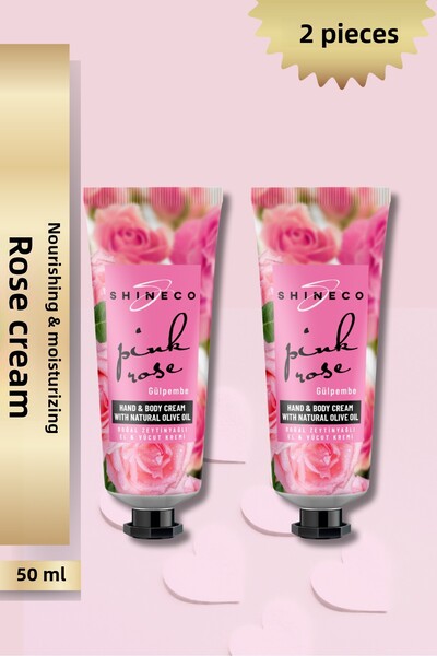 Jimena Natural كريم مرطب لليدين والجسم برائحة الورد، مرطب، مغذي، كريم عناية م...