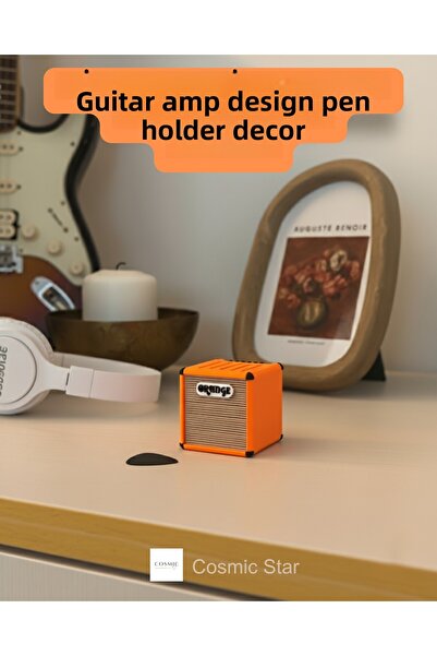 Cosmic Star Guitar Amp Design Plectrum Organizer Box Penal Decorative Accessory