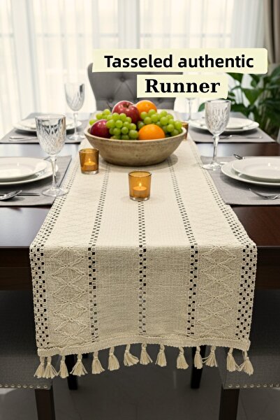 KAMİZ Σετ προίκας με αυθεντικό σχέδιο με φούντες RunnerBohem Runner 35x140 εκ.