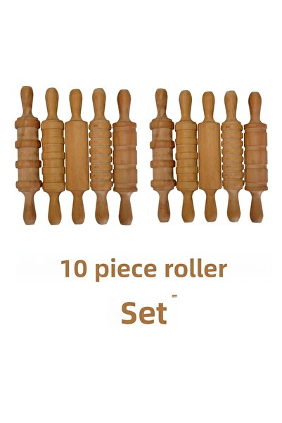 HOBBY HOUSE 10 Pieces Wooden Roller Set Educational Toy