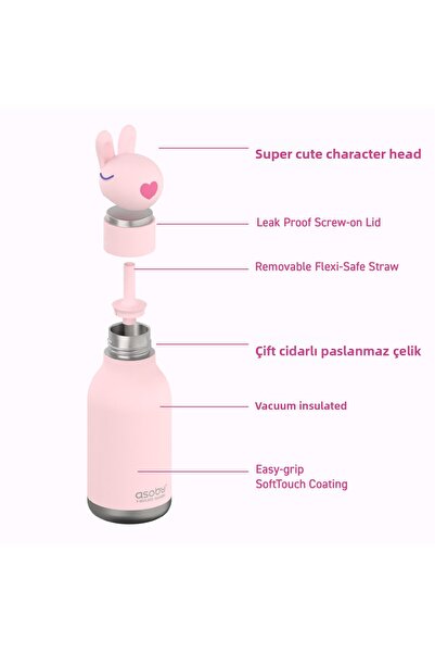 Asobu Pink Bunny Bestie Bottle