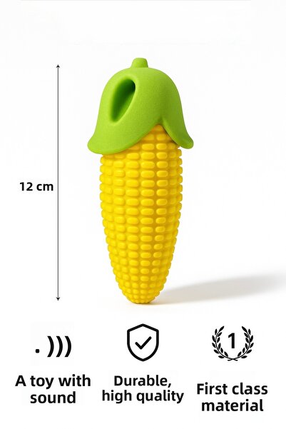 Papağanhane لعبة كلب على شكل ذرة مع صوت - لعبة نفخ داخلية متينة وآمنة وصديقة ...