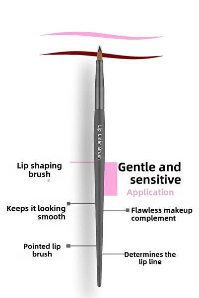 Alix Avien فرشاة الشفاه ذات الأطراف الدقيقة - فرشاة بطانة الشفاه