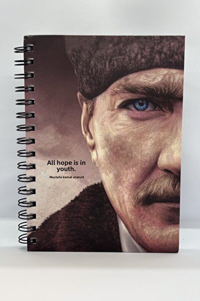 Be Online دفتر ملاحظات بغلاف صلب من سلسلة أتاتورك الخاصة مقاس A5 - 160 صفحة م...