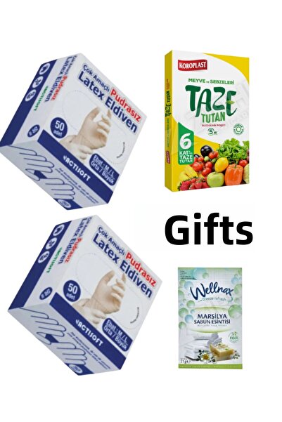 actisoft قفازات لاتكس خالية من البودرة مقاس M-L 50 قطعة × 2 قطعة