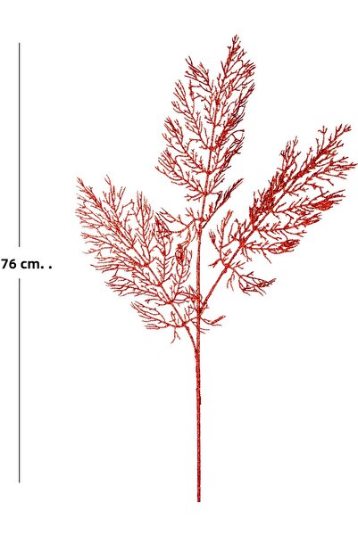 Herdekora Artificial Glitter Branch Red 76 Cm.
