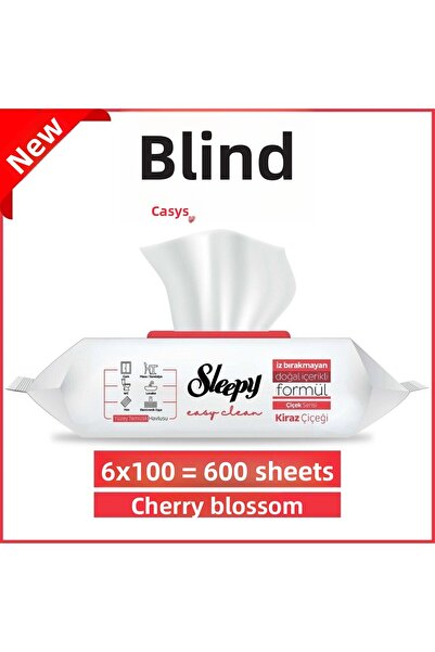 Sleepy Easy Clean Cherry Blossom Surface Cleaning Towel & Wipes 6X100 (600 Sheets)