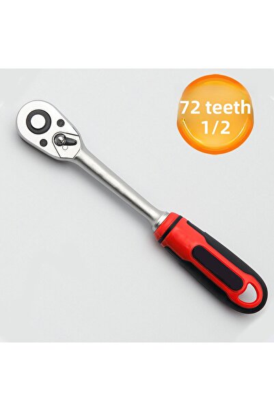 Badem10 Ratchet Handle 1/2” Socket Wrench 72 Teeth Professional Industrial Hand Tool Long Arm Durable Metal