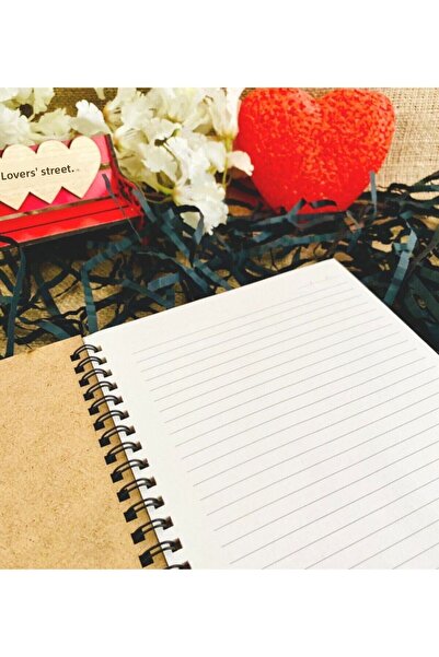 CVCWOOD Valentine's Day Wooden Notebook with I Love You Written - black