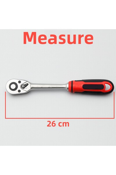 Badem10 Ratchet Handle 1/2” Socket Wrench 72 Teeth Professional Industrial Hand Tool Long Arm Durable Metal