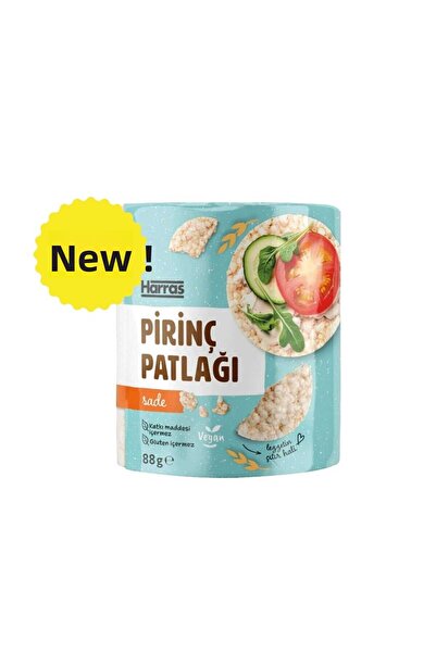 Harras Plain Rice Crackers 4 Pieces (4X88G) - Gluten-Free, Additive-Free, Vegan