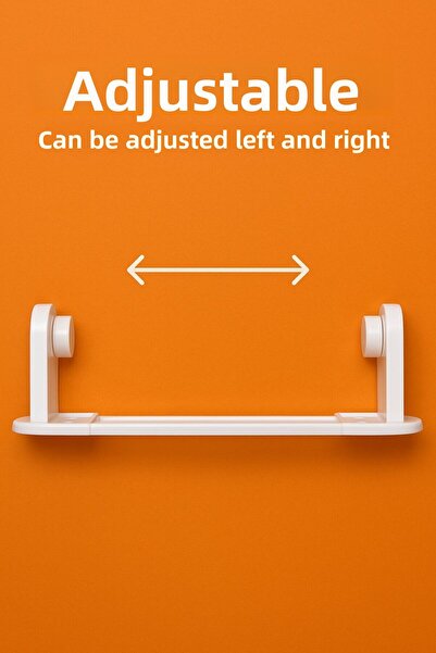 Febros Adjustable Self-Adhesive Paper Towel Holder Suitable for Any Size Paper Towel Paper Holder