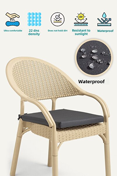 Go Veform Waterproof Chair Cushion with Zipper and Laces 22 Dns Sponge